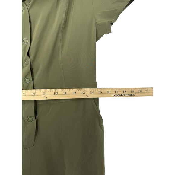 PrAna Shadyn Dress Women S Cargo Green Polyester Outdoors Gorpcore Hiking - Picture 9 of 9